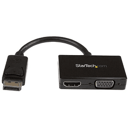 Adaptador DP de Audio/Video para Viajes - Convertidor DisplayPort a HDMI o VGA