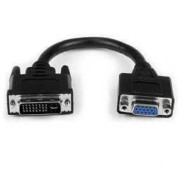 Cable 20cm DVI-I Macho a VGA HD15 Hembra