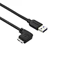 Cable USB-A a Micro-USB B Startech, Largo 0.5mConector tipo Codo, Negro - Miniatura 1