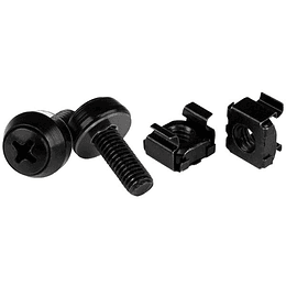 Pack de 100 Tornillos y Tuercas Jaula M6 Negro