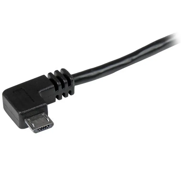 Cable USB-A a Micro-USB B tipo Codo Startech, Largo 1m, Negro 2