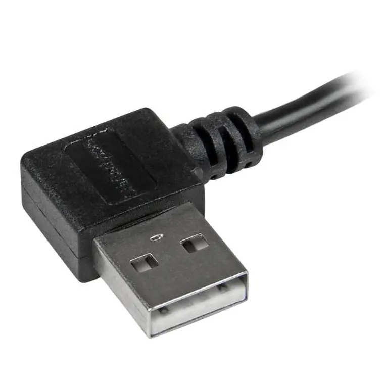 Cable USB-A a Micro-USB B tipo Codo Startech, Largo 1m, Negro 3