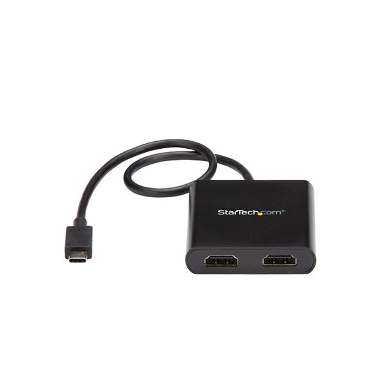 Divisor Splitter MST USB-C a HDMI de 2 Puertos - Hub Multiplicador MST USB Tipo C compatible con Thunderbolt 3 2