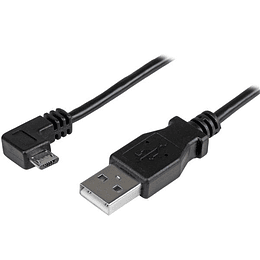Cable de 2m Micro USB Acodado a Derecha