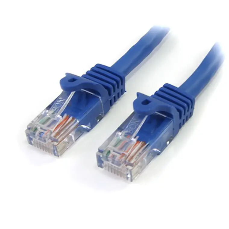 Cable de 5m de red Ethernet Cat5e RJ45 sin traba snagless - Azul 1