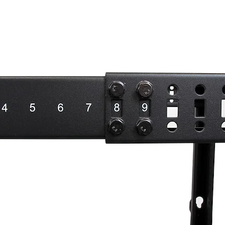 Rack de Marco Abierto con Profundidad Ajustable de 4 Columnas 12U con Ruedas 6