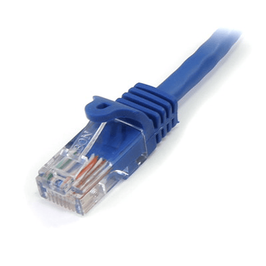 Cable de 5m de red Ethernet Cat5e RJ45 sin traba snagless - Azul