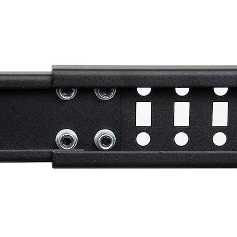 Rack de Marco Abierto con Profundidad Ajustable de 4 Columnas 25U con Ruedas/Niveladores y Anillas de Gestión de Cableado 5