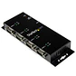 Hub Concentrador Adaptador USB a Serial RS232 DB9 4 Puertos – Riel DIN Industrial Montaje en Pared - Miniatura 1