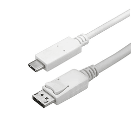Cable USB-C a DisplayPort Startech, Largo 1m, Blanco