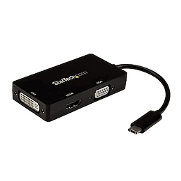 Adaptador USB-C de Video Multipuertos - 3en1 - 4K 30Hz - Negro