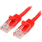 Cable de Red de 0 5m Rojo Cat5e Ethernet - Miniatura 1
