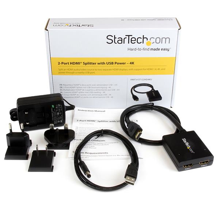 Multiplicador 2xHDMI Splitter 4k 30Hz 5