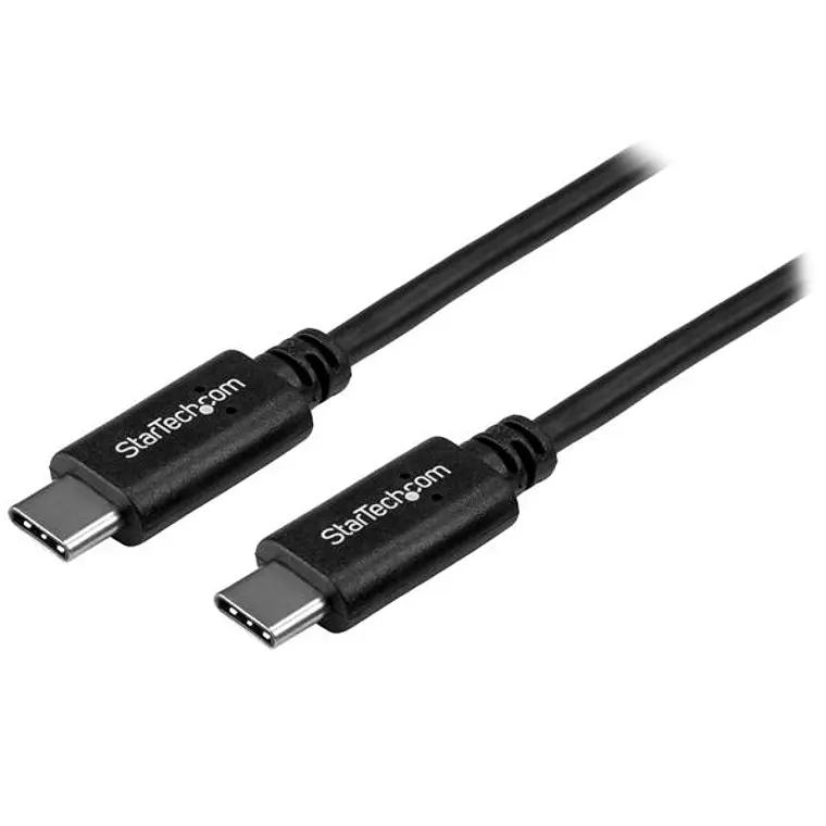 Cable USB-C a USB-C 2.0 Startech, Largo 0.5m, Negro 1