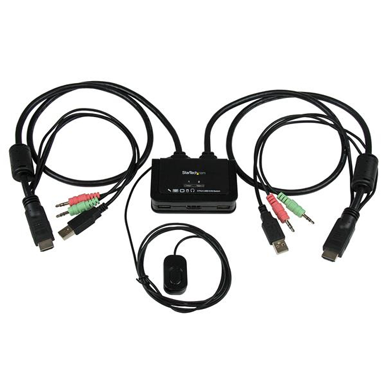 Switch 2 puertos - conmutador KVM HDMI USB 2
