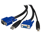 Cable 1,8 metros KVM VGA USB 2 en 1 - Miniatura 1