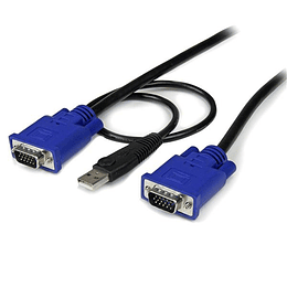Cable 1,8 metros KVM VGA USB 2 en 1