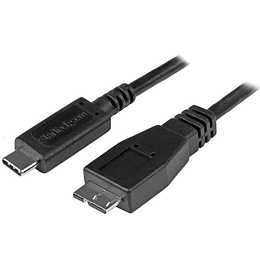 Cable USB-C a Micro-USB B Startech, Largo 0.5m, Negro