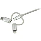 Cable de 1m USB a Lightning USB-C y Micro USB - Cable Cargador para Teléfono Móvil iPhone - Miniatura 3