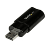 Tarjeta de Sonido Estéreo USB Externa Adaptador Convertidor - Negro