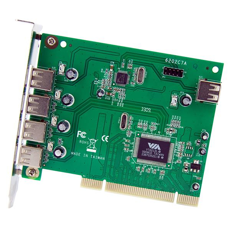 Adaptador Tarjeta PCI USB 2.0 de Alta Velocidad 7 Puertos - 4 Externos y 3 Internos 2