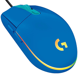Mouse Gamer G203 Lightsync, 6 Botones, 8000DPI, Celeste