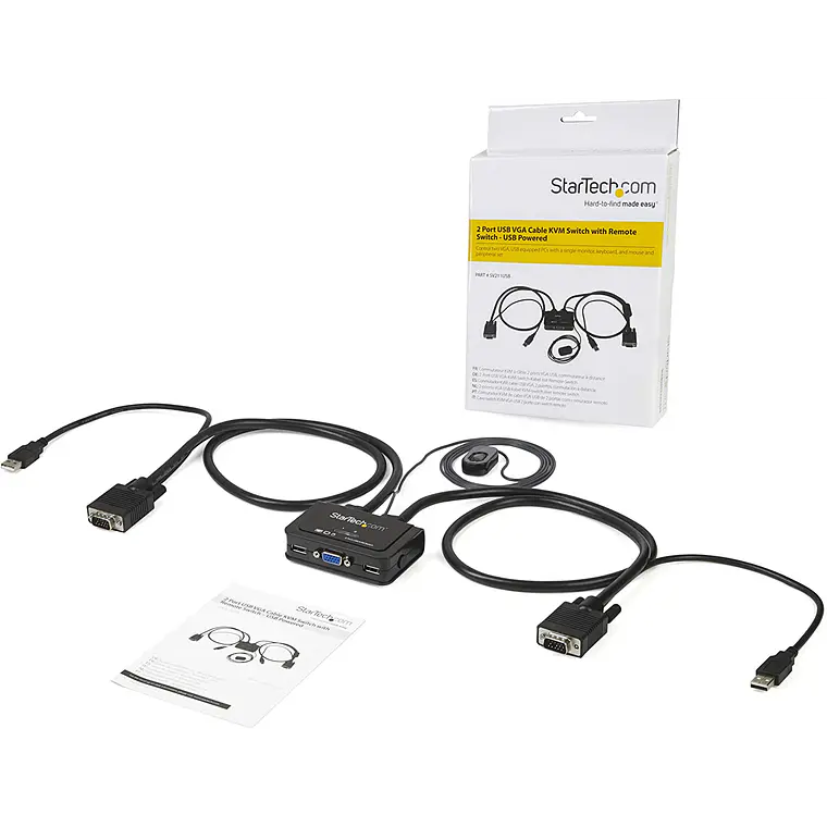Cable Switch Conmutador KVM 2x VGA USB 6