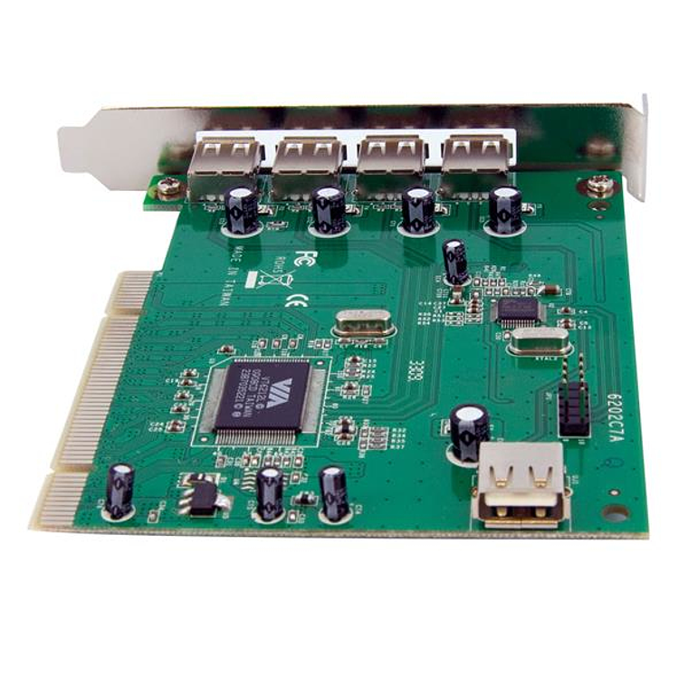 Adaptador Tarjeta PCI USB 2.0 de Alta Velocidad 7 Puertos - 4 Externos y 3 Internos 3