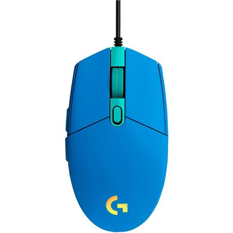 Mouse Gamer G203 Lightsync, 6 Botones, 8000DPI, Celeste 2