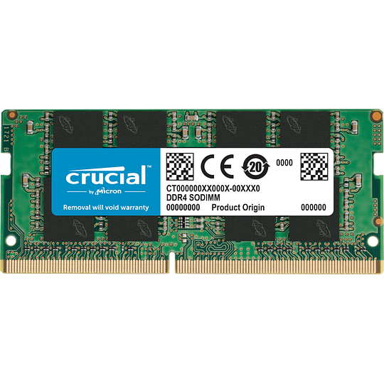 Memoria Ram 8GB DDR4 3200Mhz CL22 SoDimm 1.2V Crucial unbuffered