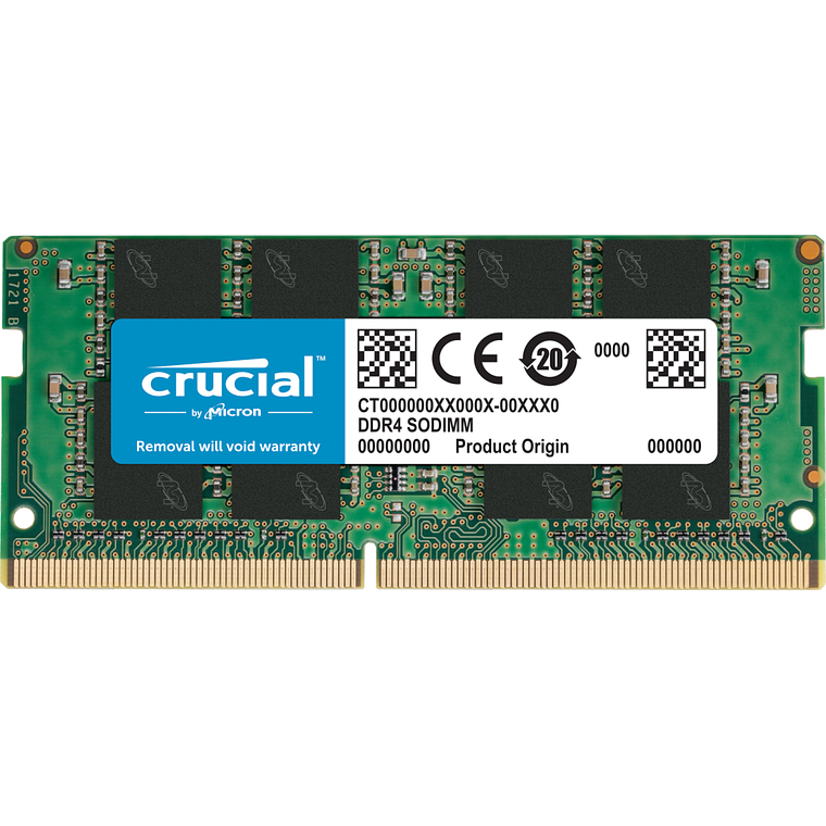 Memoria Ram 8GB DDR4 3200Mhz CL22 SoDimm 1.2V Crucial unbuffered 2