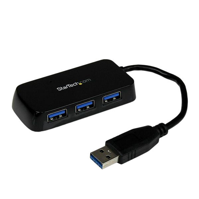 Adaptador Concentrador Hub USB 3.0 Super Speed para Notebook de 4 Puertos Salidas - Negro 4