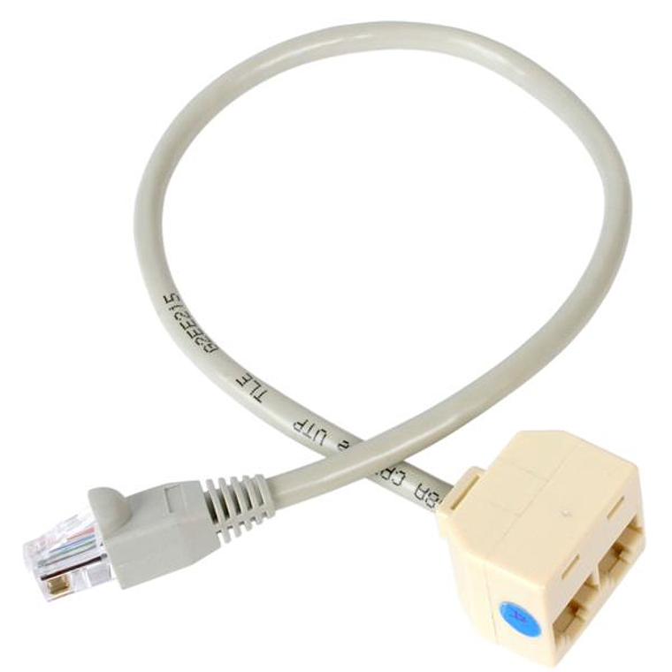 Cable Splitter RJ45 2 a 1 para Cable de Red 1