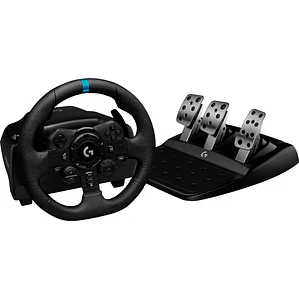 Volante Logitech G923 TRUEFORCE para PS4, Diseño Premium, Doble Embrague, Pedales incluidos