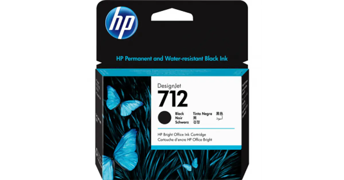 Cartucho de tinta HP 712 Color Negro 80ml 3ED71A