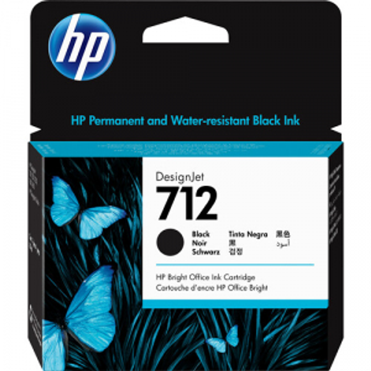 Cartucho de tinta  HP 712 Color Negro 80ml 3ED71A 1