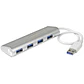 Concentrador Portátil USB 3.0 de 4 Puertos - Hub con Cable Incorporado - Miniatura 2