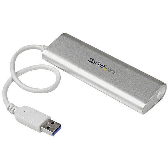 Concentrador Portátil USB 3.0 de 4 Puertos - Hub con Cable Incorporado