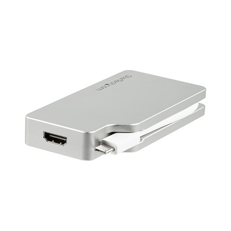 Adaptador USB-C de Video Multipuertos 4en1 - de Aluminio - 4K 30Hz - Plateado 2