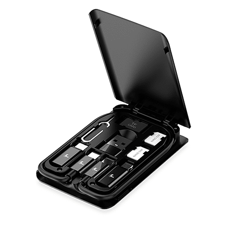 Estuche portátil multifuncional para almacenamiento con cable Tipo C 1