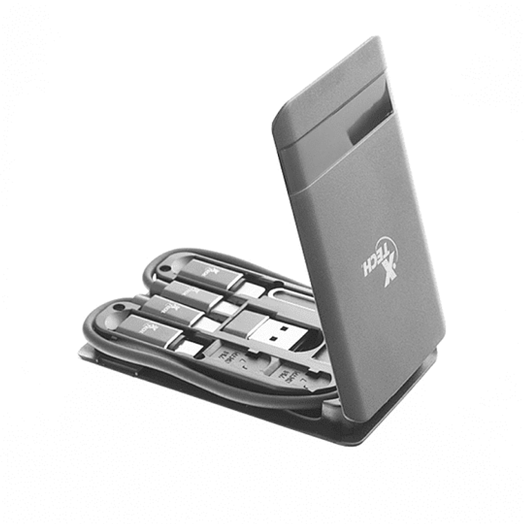 Estuche portátil multifuncional para almacenamiento con cable Tipo C 2