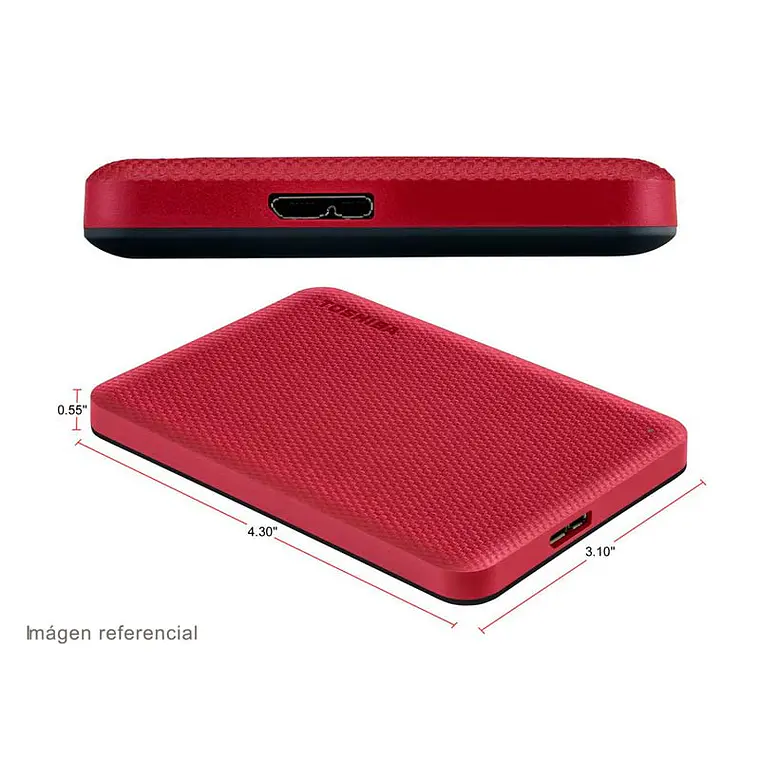 Disco duro 1TB externo | Toshiba Canvio Advance HDTCA10XR3AA Rojo 5