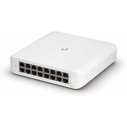 Switch 16 puertos Ubiquiti UniFi Switch Lite | Conmutador Gigabit 8 puertos PoE+ 802.3at