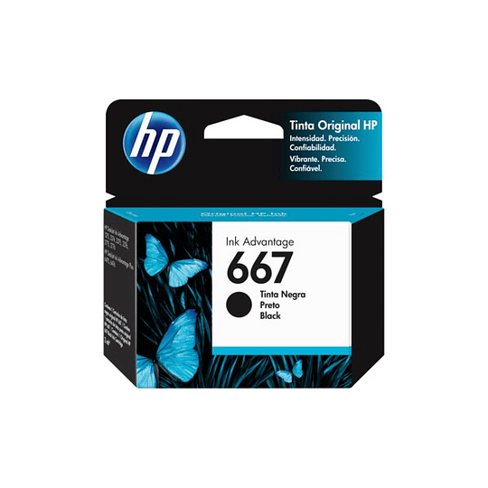 Cartucho de Tinta HP 667 Negro Original 3YM79AL