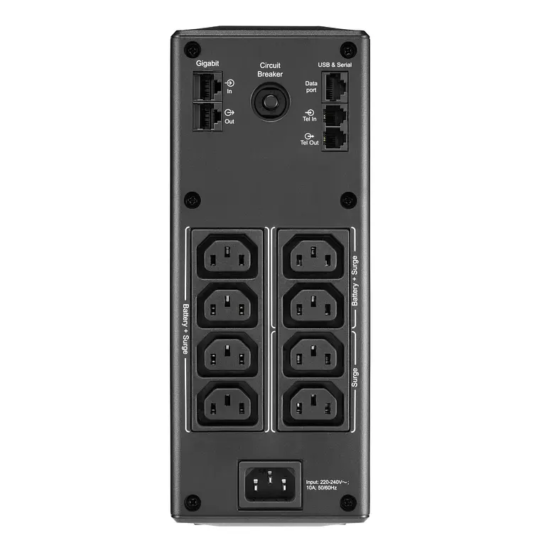 UPS 1300VA APC SAI Back Pro 8 Tomas de Salida, AVR, Interfaz LCD 3