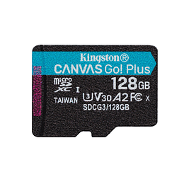 Tarjeta de Memoria Kingston microSDXC Canvas Go Plus, 128GB