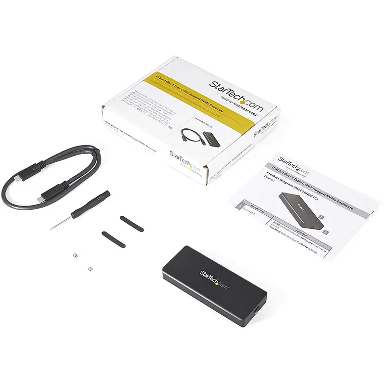 Gabinete StarTech para disco duro M.2 NVMe, convierte tu SSD (M.2 NVMe) a un SSD externo, USB-C. 4