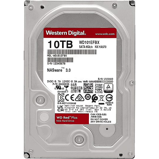 Disco duro 10TB interno | WD Red NAS 2.5“ SATA 3 5400 rpm 