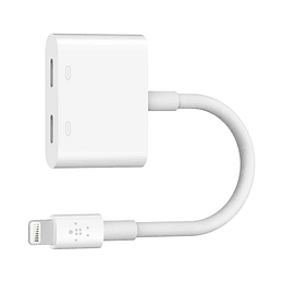 Cable de audio/carga - Lightning (M) a Lightning (H) - 11.5 cm - para Apple iPad/iPhone/iPod (Lightning)