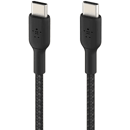 Cable USB-C Belkin Boost Charge a USB-C (M-M), Trenzado, 1m, Negro